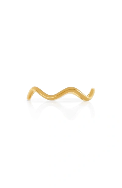 Sabine Getty Wave Band Ring In Yellow Gold