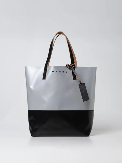 Marni Tribeca Shopping Bag In Grey