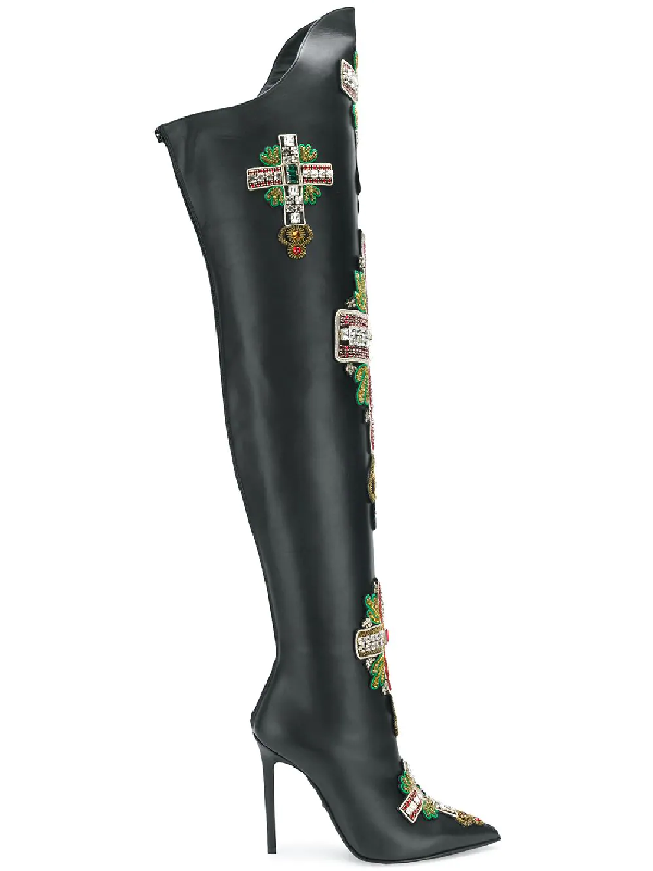 versace cross boots