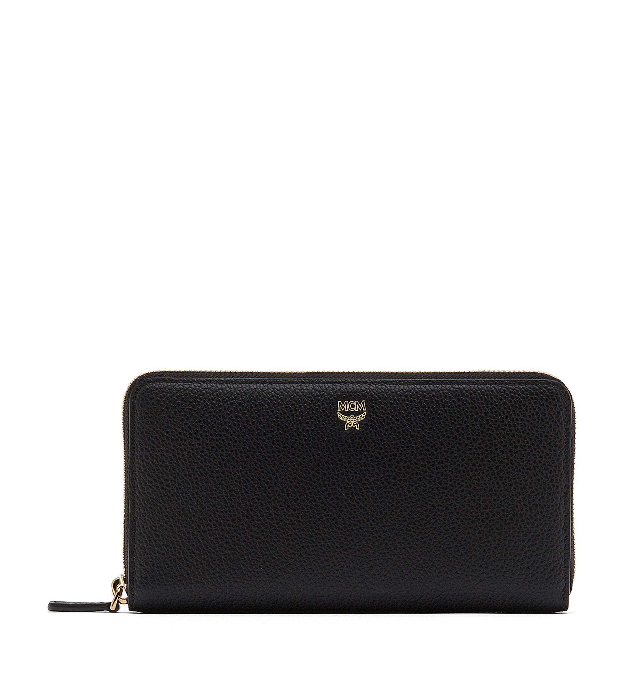 Mcm Milla Zip Around Wallet In Park Avenue Leather In Bk | ModeSens