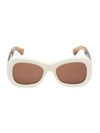 Off-white Pablo Round Acetate Sunglasses In White,brown