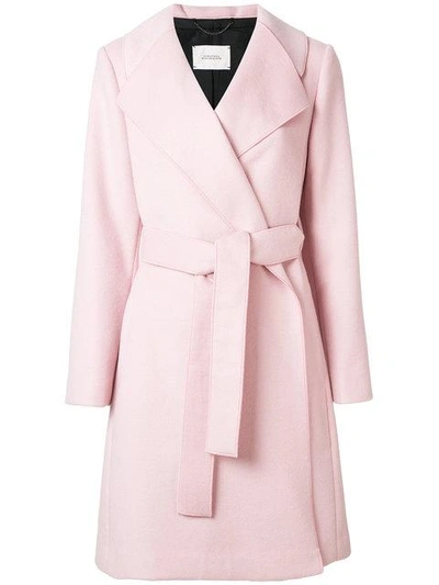 Dorothee Schumacher Belted Coat  In Pink