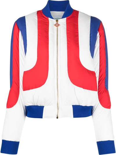 Casablanca Zip-fastening Padded Jacket In White