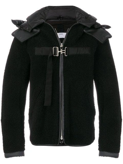 Oamc Strapped Hooded Jacket In Black