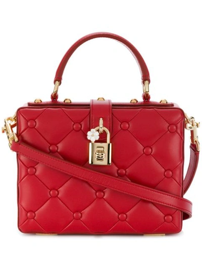 Dolce & Gabbana Dolce Box Shoulder Bag In Red