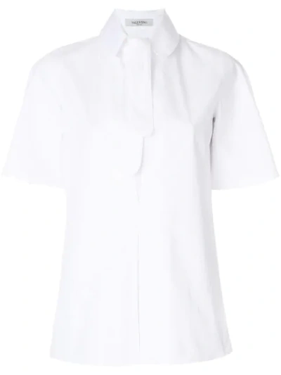 Valentino Cotton-poplin Shirt In White