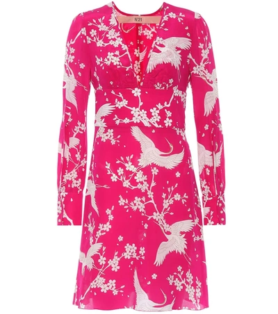 N°21 Donna Printed Silk Dress In Pink