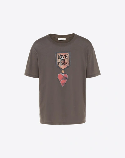 Valentino T-shirt With Military Embellishments In Military Green