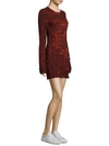 Cotton Citizen Toyko Long-sleeve Cotton Mini Dress In Scarlet Dust