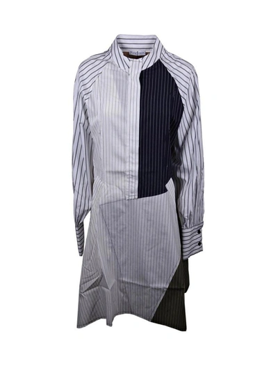 Jw Anderson J.w. Anderson Patchwork Shirt Dress In Brown