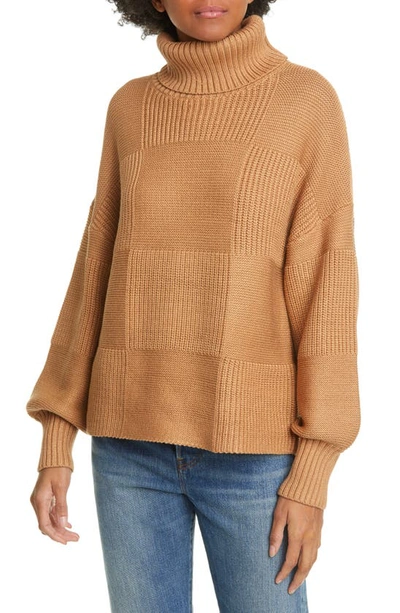 Staud Benny Turtleneck Sweater In Camel
