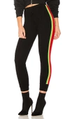 Madeleine Thompson Mabel Striped Cashmere Tapered Pants In Black