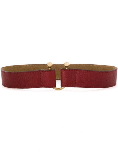Lilly Sarti Leather Belt In Red