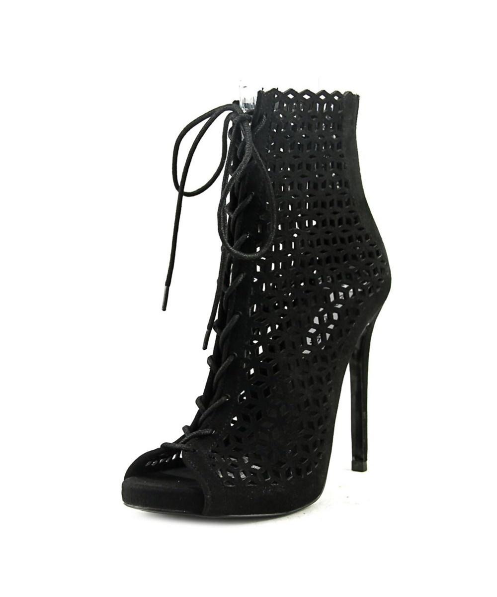 steve madden suede peep toe booties