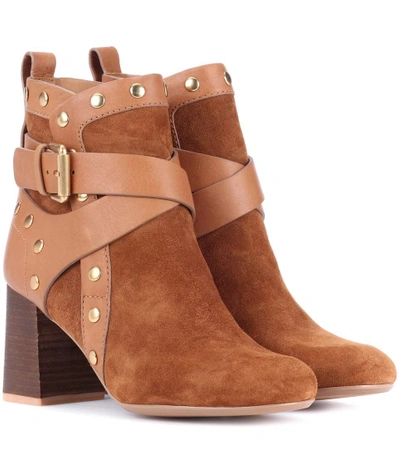 See By Chloé Suede Ankle Boots In Brown