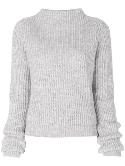 Anine Bing Emilie Funnel Neck Sweater - Grey