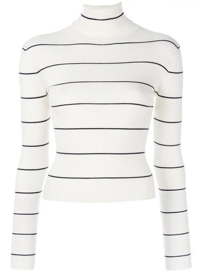 Theory Striped Cropped Sweater