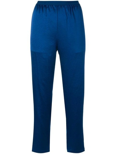 Alexander Wang T Wash & Go Elasticized Cropped Pants In Blue