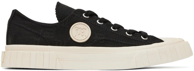 Misbhv Logo-patch Lace-up Sneakers In Monogram Black