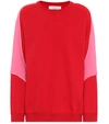 Valentino Oversized Varsity Sweatshirt In Red
