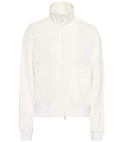 Y-3 Zipped Cotton-blend Sweatshirt In White