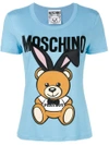 Moschino Bear Logo T-shirt In Vblu