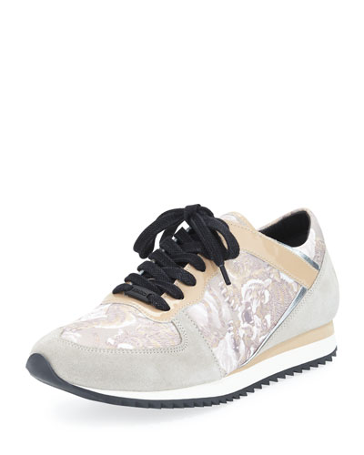 Kenzo Tiger-print Lace-up Sneaker, Ivory In Beige | ModeSens