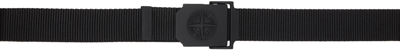 Stone Island Logo Buckle Belt In Black