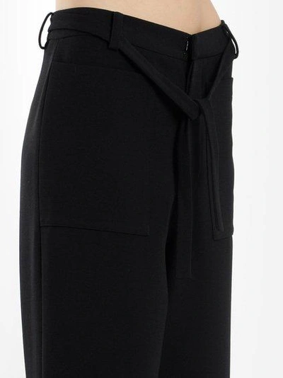 Sara Lanzi Women's Black Cropped Wide Trousers