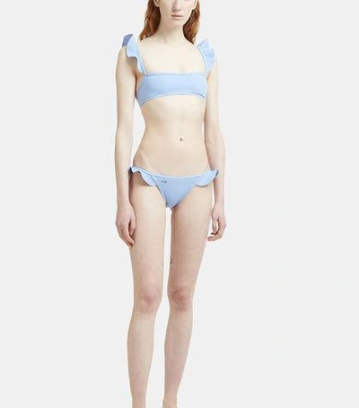 Fendi Frilled Two-piece Bikini In Blue