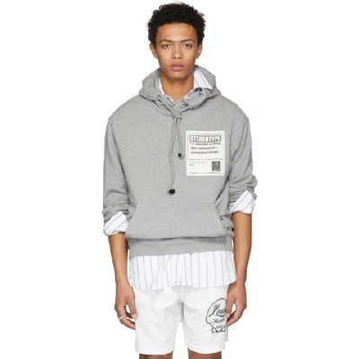 Maison Margiela Stereotype Hooded Sweatshirt In Grey