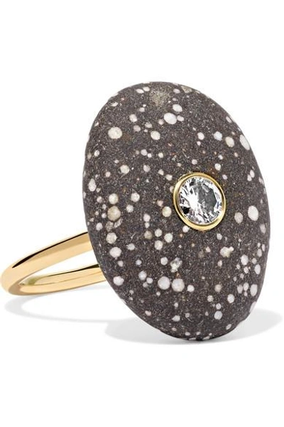Cvc Stones 18-karat Gold, Stone And Diamond Ring