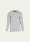 Tom Ford Men's Modal-stretch Crewneck T-shirt In Grey Melange