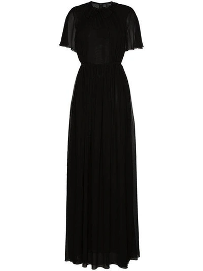 Giambattista Valli Silk Knot Gown In Black