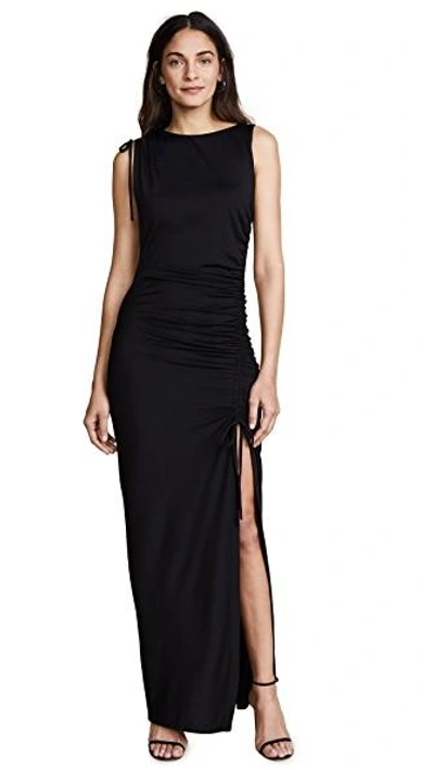 Susana Monaco Deana Ruched Dress In Black