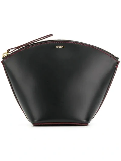 Joseph Leather Cosmetic Pouch In Black