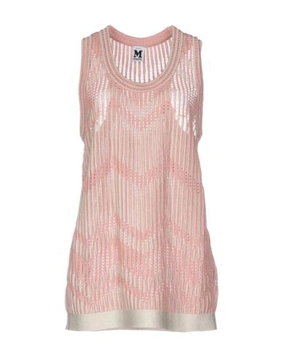 M Missoni Top In Pale Pink