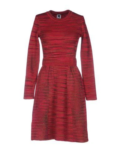 M Missoni Short Dress In Garnet