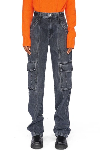 Frame Utility High Rise Straight Jeans In Astray