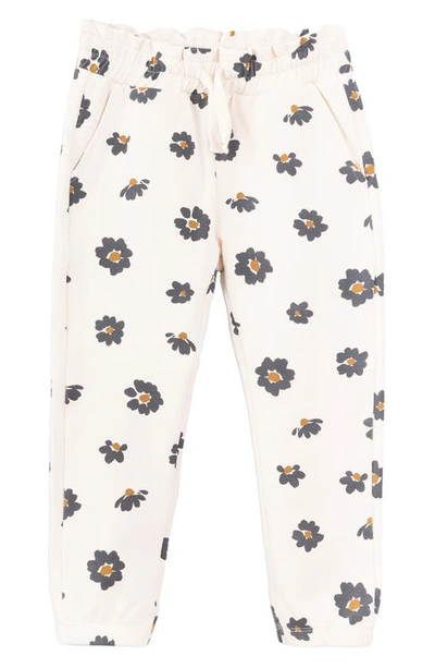 Miles The Label Girls' Blossom Print Jogger Pants - Little Kid In Beige