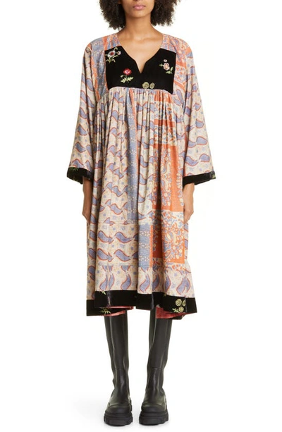 sachin and babi light blue dress Dolce & Gabbana Girls Corduroy Dress in Brown main image 1