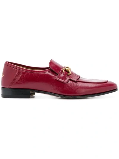 Gucci Horsebit Loafers In Red