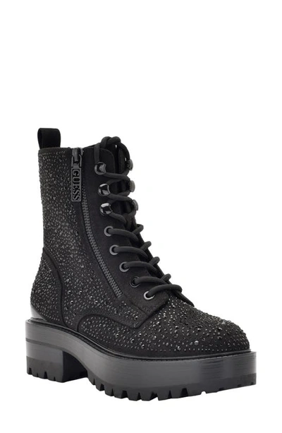 guess canaly platform combat boot