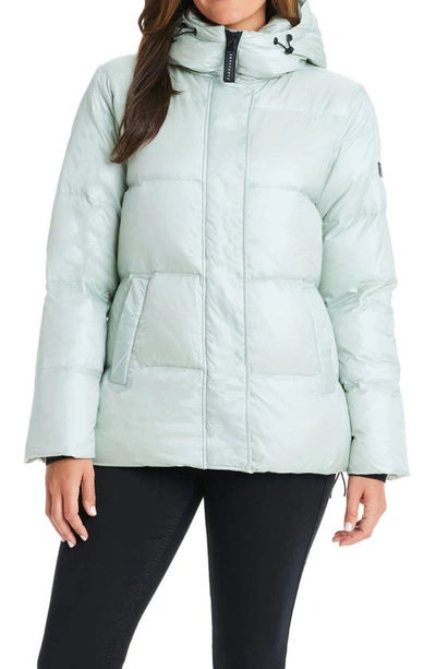 Sanctuary Hooded Down Puffer Jacket In Mint