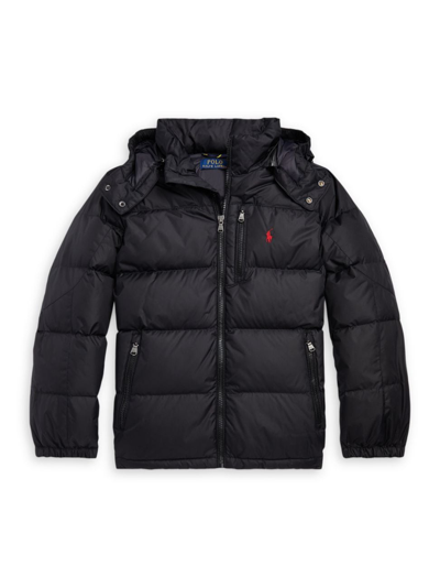 Polo Ralph Lauren Little Boy's & Boy's Nyon Down-filled Hooded Jacket In Polo Black