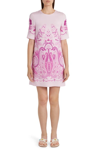 Etro Paisley-print Shift Dress In Purple