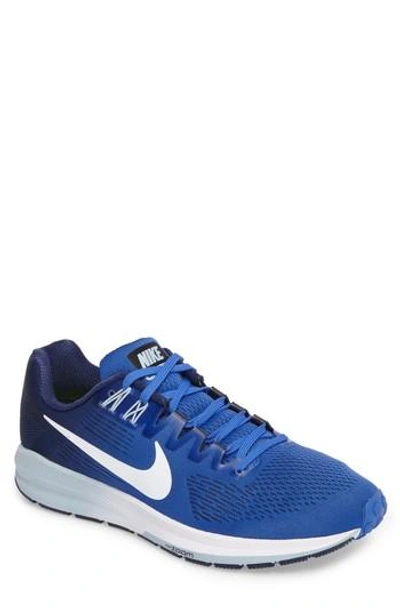 Nike Air Zoom Structure 21 Running Shoe In Mega Blue/white/binary Blue