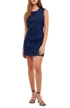 Endless Rose Sleeveless Tweed Minidress In Navy