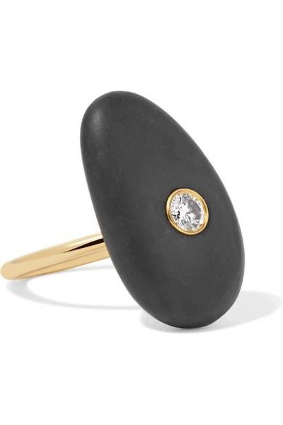 Cvc Stones 18-karat Gold, Stone And Diamond Ring