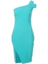 Likely Packard One-shoulder Cocktail Dress In Green/blue